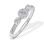 Diamond Engagement Ring with Botanicals Motifs. 585 (14kt) White Gold