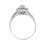 Vintage Milgrain Diamond Engagement Ring. 585 (14kt) White Gold. View 3