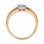 Diamond Triple Shank Ring in Rose and White Gold. Tested 585 (14K) Rose and White Gold. View 4