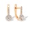 Diamond Halo Leverback Earrings