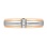 Three diamonds two-tone gold wedding ring. View 2