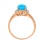 Inspired by Antiquity Turquoise and Diamond Ring in 585 Rose Gold - Angle 4