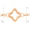 Two Decorative Stars Gold Bracelet. Adjustable 16.5 to 21cm, Tested 585 Rose Gold. View 4