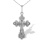 'Eternal Life' Orthodox Christening Cross. 925 Silver with Rhodium Plating