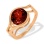 Nifty Ring with Garnet Diameter 10mm. Hypoallergenic Cadmium-free 585 (14K) Rose Gold