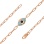 Evil Eye Paperclip-link Bracelet of 14K Rose Gold - Collage 2