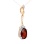 Oval-Shaped Czech Garnet Cocktail Pendant. View 2