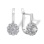 Raspberry Motif Certified Diamond Earrings. 585 (14kt) White Gold