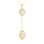 Necklace with 2 Mother-of-Pearl Quatrefoil Clovers. 585 (14kt) Yellow Gold, Vicenza Series. View 3