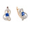 Sapphire and Diamond Ribbon Earrings. 585 (14kt) Rose and White Gold