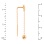 Length of Faceted Gold Star and Drop Ball Threader Earrings