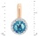 Halo Fancy Cut Blue Topaz Earrings. View 2