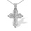 Cross Pendant 'Christ's Passions'. 925 Silver with Rhodium Plating
