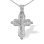 Cross Pendant 'Christ's Passions'. 925 Silver with Rhodium Plating