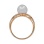 Filigree Ring with 9mm Pearl and 16 Diamonds - Angle 4