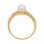 Ring with 7mm Cultured Pearl and 10 Diamonds. Hypoallergenic 585 Rose Gold, Rhodium Detailing. View 4