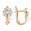 CZ Dandelion Flower-inspired Kids' Earrings. Certified 585 (14kt) Rose Gold, Rhodium Detailing