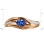 Width of Ring with Oval Sapphire and Diamond Accents. View 2