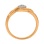 Ring Featuring 7 Diamonds. Hypoallergenic 585 Rose Gold, Rhodium Detailing. View 4