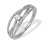 White Gold and Diamond Layered Ring. Tested 585 (14K) White Gold, Rhodium Finish