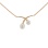 Two White Pearls Necklace. 585 (14kt) Rose Gold