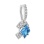 Princess-cut Aquamarine and Diamond White Gold Pendant. View 2