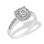 Vintage Milgrain Diamond Engagement Ring. 585 (14kt) White Gold