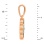 'Ode to Nature' Pendant with Onyx and Diamonds. Tested 585 (14K) Rose and White Gold. View 3