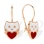 Enamel Kitty Earrings for Kids. Certified 585 (14kt) Rose Gold, Enamel