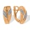 Earrings Featuring 32 Diamonds. Hypoallergenic 585 Rose Gold, Rhodium Detailing