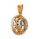 Pendant Featuring Sapphire and 34 Diamonds. Tested 585 (14K) Rose and White Gold. View 4
