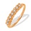 Anniversary Diamond Ring with Slicked Design. Hypoallergenic Cadmium-free 585 (14K) Rose Gold