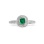 Emerald and Diamond Scrollwork Ring. View 2