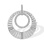 Diamond Pendant with Corrugated White Gold. Tested 585 (14K) White Gold, Rhodium Finish