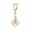Reverse of Tri-color Gold Dangle Earrings with 250 Diamonds