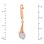 Guilloche-Pave CZ Leverback Earrings. View 2
