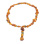 Honey Hue Amber Necklace with Turquoise Splashes