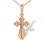 Russian Crucifix Two-Tone Gold Pendant