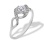 Swarovski CZ Infinity Ring. 585 (14kt) White Gold