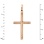 Height of Cross for Her with 33 Diamonds. Reverse View