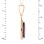 Marquise-shaped Garnet Pendant. 'Empress' Series, 585 Rose Gold. View 3