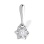Star Diamond Pendant. Certified 585 (14kt) White Gold