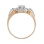 Art Deco Style natural diamond ring made of 14kt rose and white gold. View 4