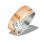 Bimetal Ring with 7mm Solitaire CZ. 925 Silver Sintered with 585 Rose Gold