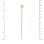 Height of CZ Rose Gold Flower Chain Earrings