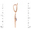 Hamsa Amulet Pendant with Sapphire. Hypoallergenic Cadmium-free 585 (14K) Rose Gold. View 3