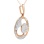 Pave CZ 14kt Rose Gold Pendant. View 2