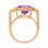Nifty Ring with Amethyst Diameter 10mm. Hypoallergenic Cadmium-free 585 (14K) Rose Gold. View 5