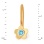 Bezel-set Aquamarine Hue CZ Flower Kids' Earrings. View 2