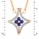 Sapphire and Diamond Rose Gold Convertible Necklace. View 1